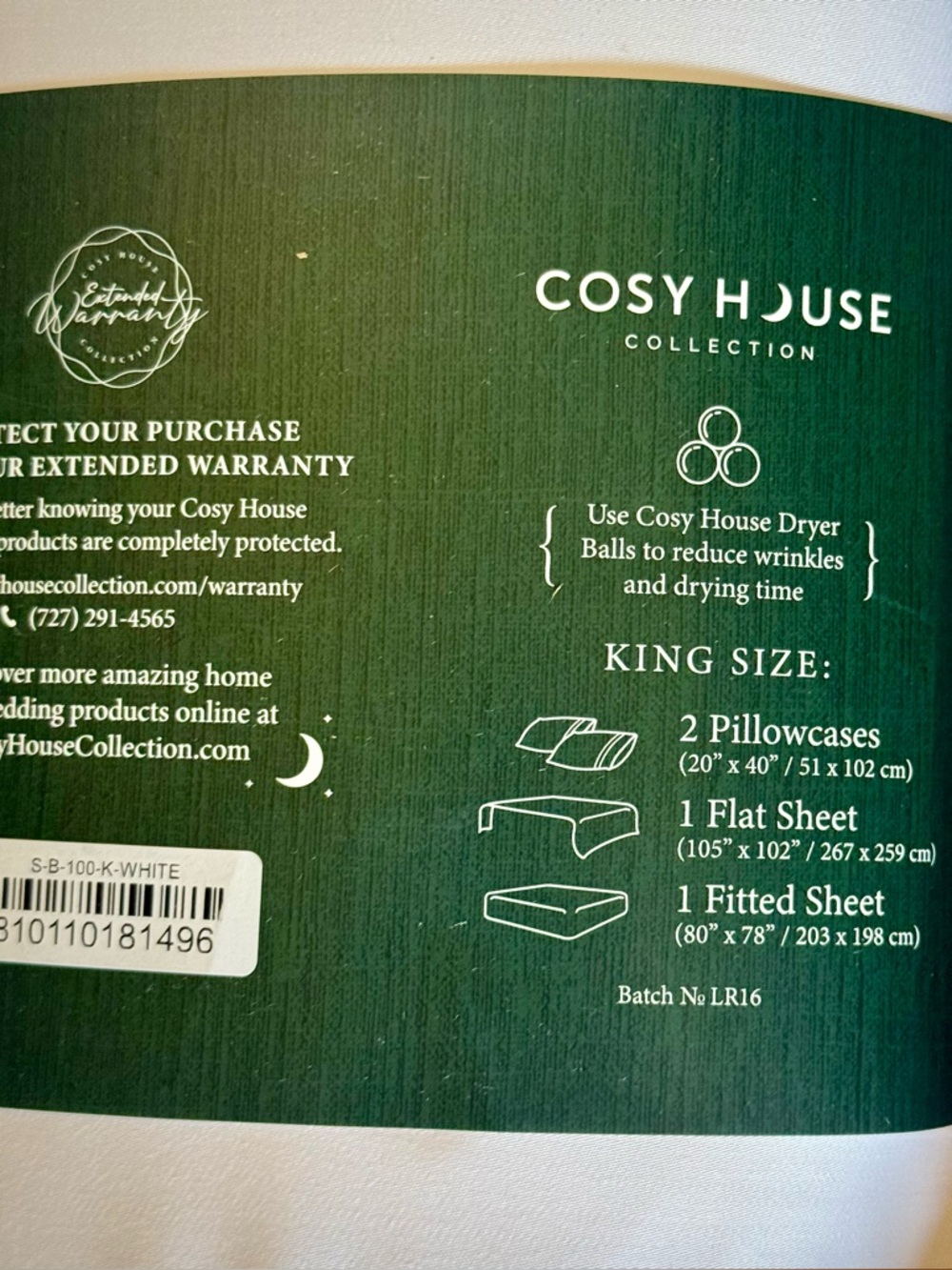 NIB Cozy Earth King Bamboo Sheets - Picture 3 of 3